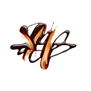 Drizzled chocolate sauce