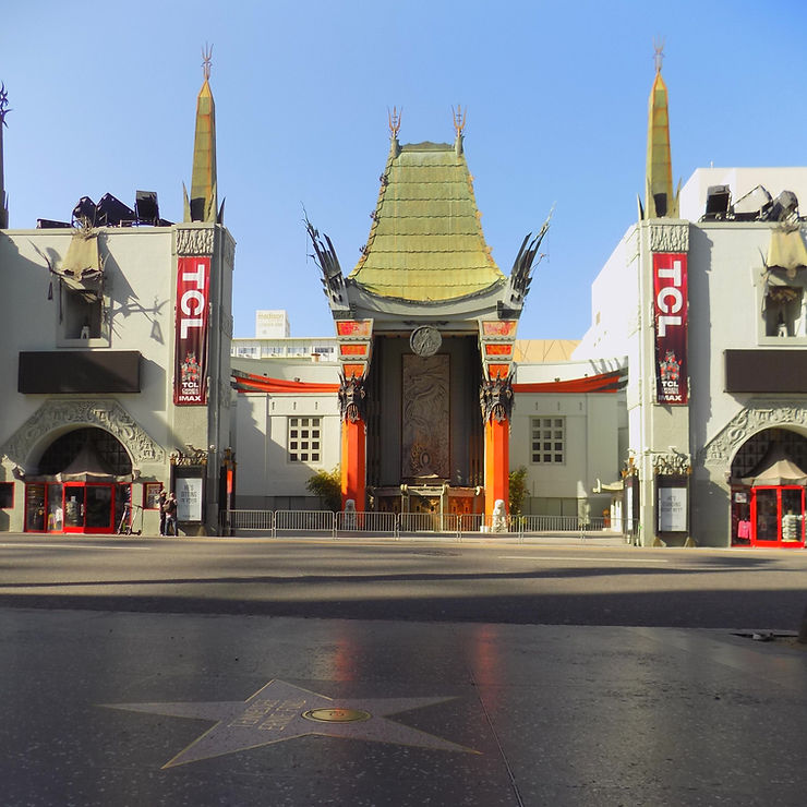 Mann's Chinese Theater on Hollywood Boulevard with the walk of stars.