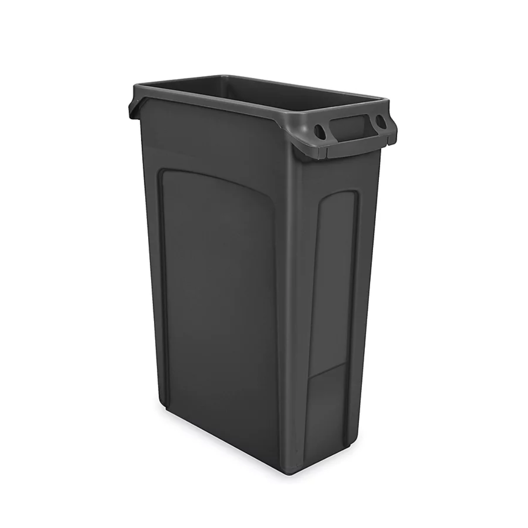 Black Slim Jim Trash Can for party or event rental