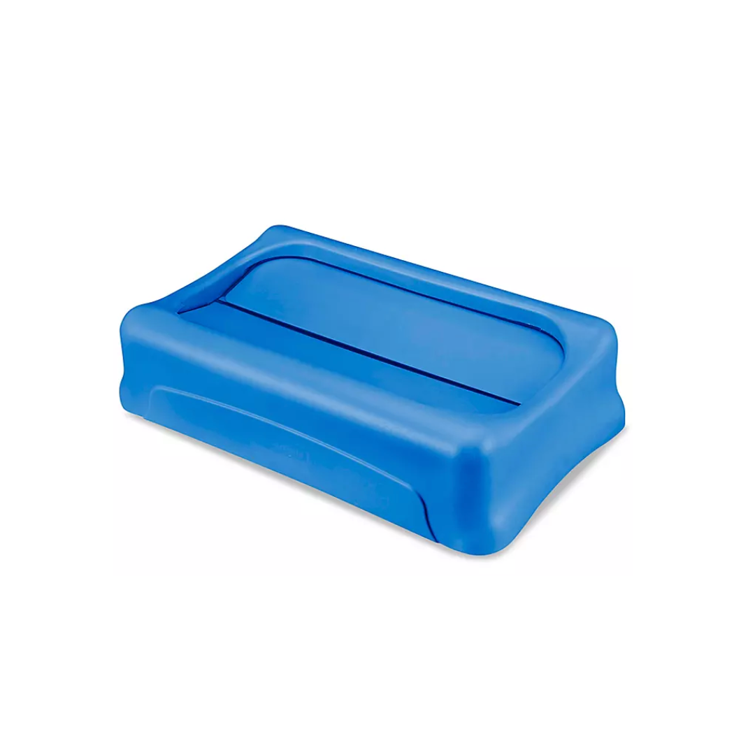 Blue Slim Jim Recycling Bin Lid for party or event rental